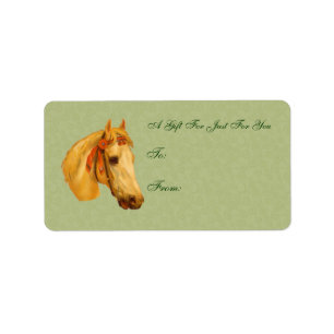 Vintage Art Horse Head Gift Tag