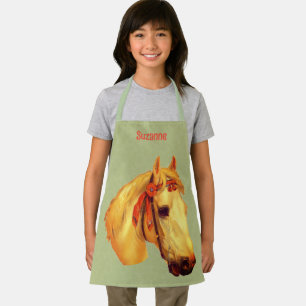 Vintage Art Horse Head Personalized Apron