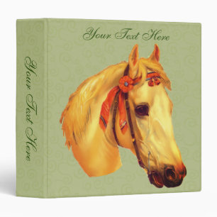 Vintage Art Horse Personalized 3 Ring Binder