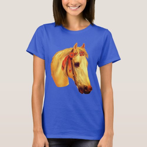 Vintage Art Horse T_Shirt