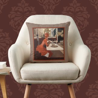 Vintage Art - In the Cafe - Fernand Lungren Square