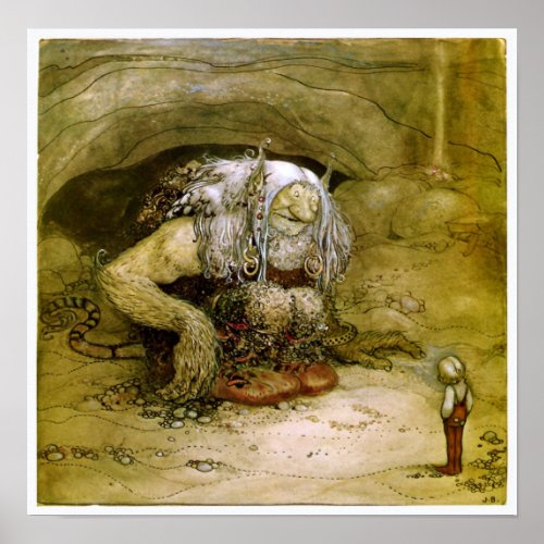 Vintage Art _ John Bauer Fantasy Art Poster