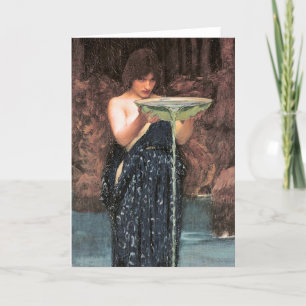 Vintage Art John W. Waterhouse Circe Invidiosa Letterpress Thank You Card