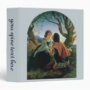 Vintage Art, Lovers at Dusk, Sir Joseph Noel Paton 3 Ring Binder
