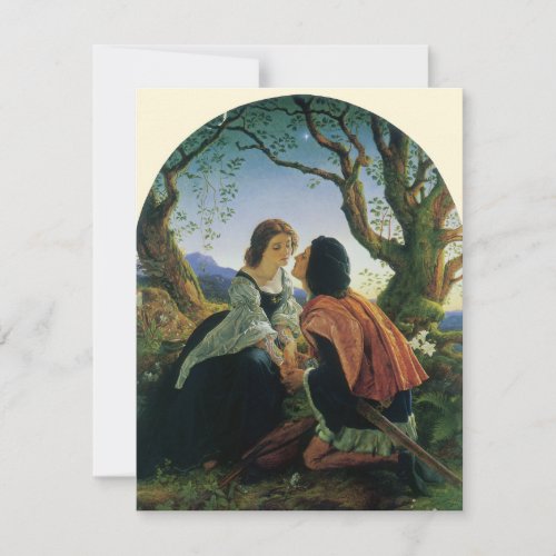 Vintage Art Lovers at Dusk Sir Joseph Noel Paton Holiday Card