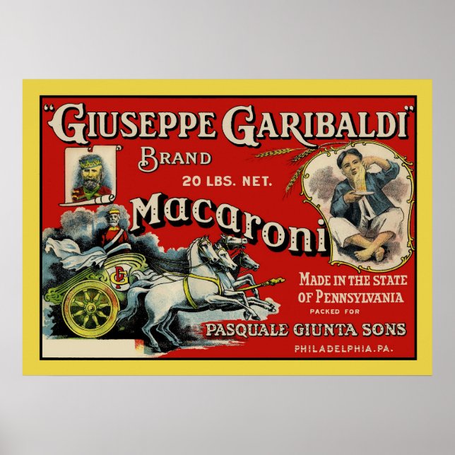 Vintage Art Macaroni Label Poster (Front)