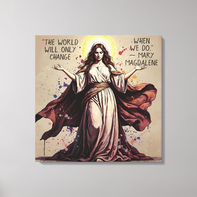 Vintage Art Mary Magdalene Quote  Canvas Print (Front)