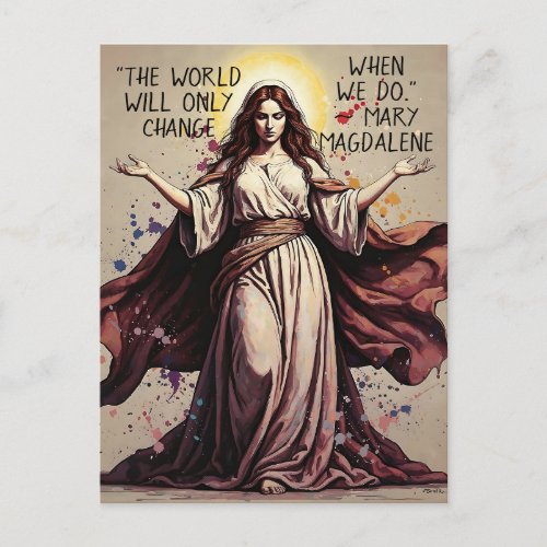 Vintage Art Mary Magdalene Quote  Postcard