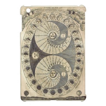 Vintage Art Moonchart - Phases Of Moon Ipad Mini Case by eVintage at Zazzle