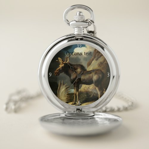 Vintage Art Moose   Pocket Watch