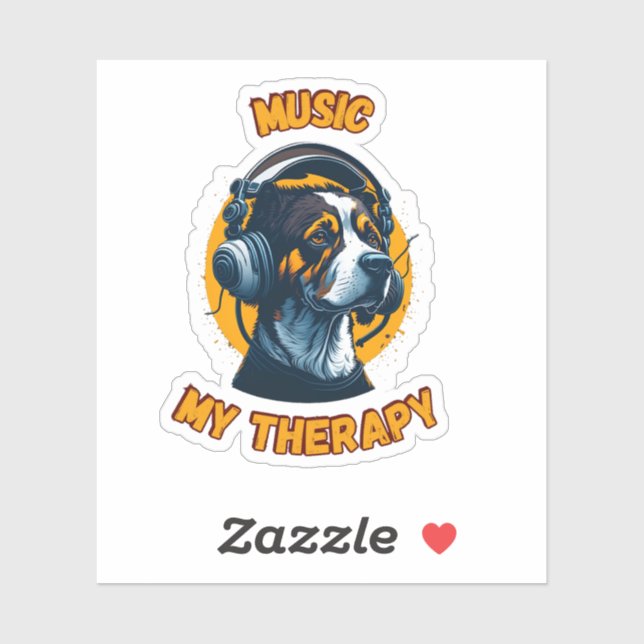 Vintage Art Music My Therapy  Sticker (Sheet)