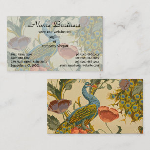 Vintage Art Nouveau 1896 The Peacock Pattern Business Card