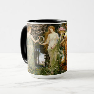Vintage Art Nouveau 4 Seasons by Walter Crane Mug