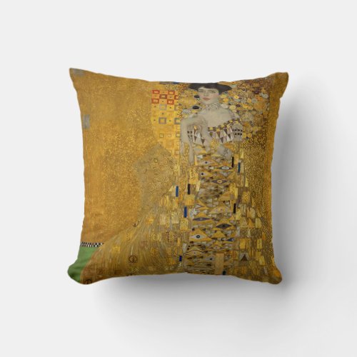 Vintage Art Nouveau Adele Bloch_Bauer I by Klimt Throw Pillow