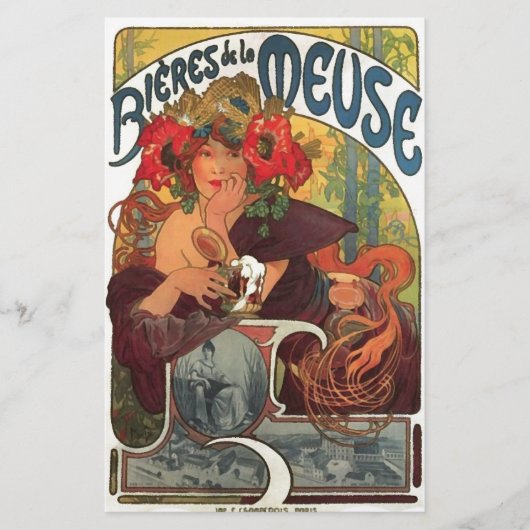 Vintage Art Nouveau Alphonse Mucha (Front)