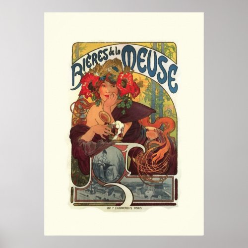 Vintage Art Nouveau Alphonse Mucha Poster