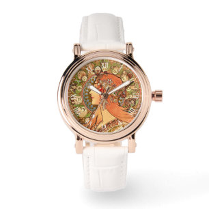 Vintage Art Nouveau Alphonse Mucha - Zodiac Watch
