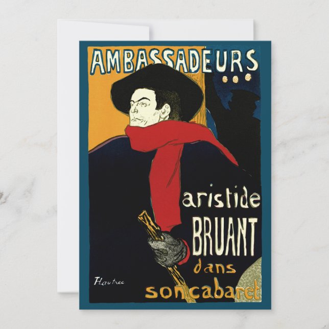 Vintage Art Nouveau Ambassadeurs, Toulouse Lautrec (Front)
