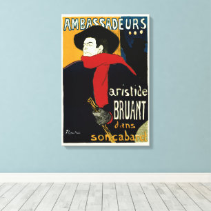 Vintage Art Nouveau Ambassadeurs, Toulouse Lautrec Canvas Print