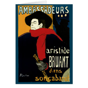 Vintage Art Nouveau Ambassadeurs, Toulouse Lautrec Cards