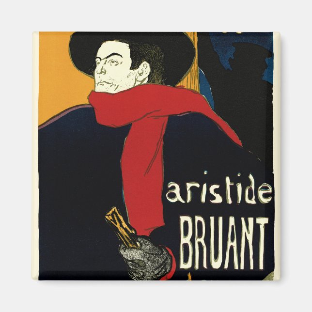 Vintage Art Nouveau Ambassadeurs, Toulouse Lautrec Magnet (Front)
