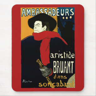 Vintage Art Nouveau Ambassadeurs, Toulouse Lautrec Mouse Pad