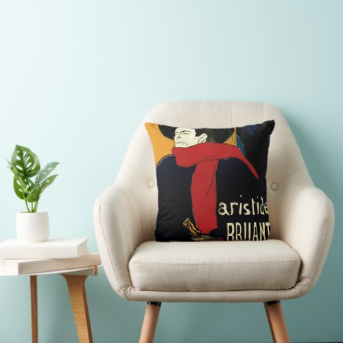 Vintage Art Nouveau Ambassadeurs Toulouse Lautrec Throw Pillow