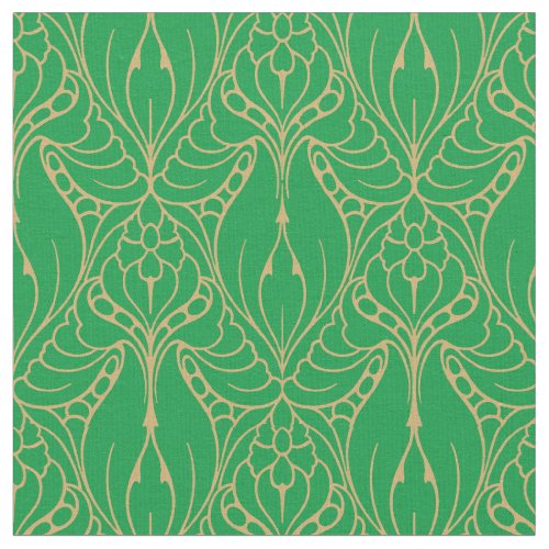 Vintage Art Nouveau Anthemion Floral Pattern Fabric