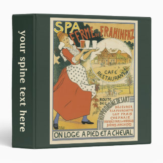 Vintage Art Nouveau, Beer Bar Restaurant and Cafe 3 Ring Binder