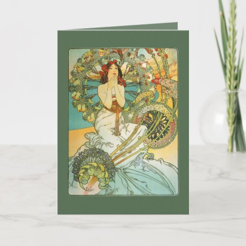 Vintage Art Nouveau Birthday Card