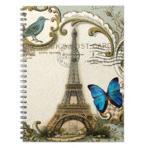 vintage art nouveau blue swirls paris eiffel tower