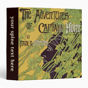 Vintage Art Nouveau Book, Captain Horn Adventures Binder