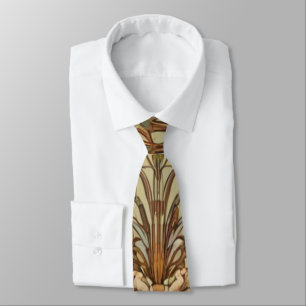 Vintage art nouveau botanical neck tie