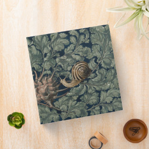 Vintage Art Nouveau Botanical Snail Antique 3 Ring Binder