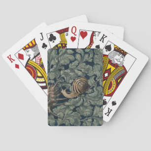 Vintage Art Nouveau Botanical Snail Antique Poker Cards