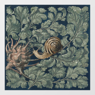 Vintage Art Nouveau Botanical Snail Antique Wall Decal