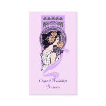 Vintage art nouveau bridal boutique business card