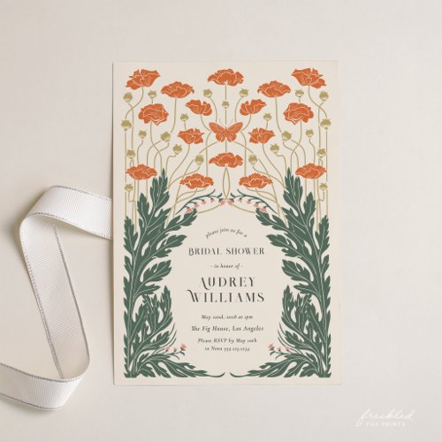 Vintage Art Nouveau Bridal Shower Invitation