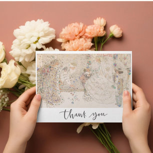 Vintage Art Nouveau Bridal Shower Thank You Card