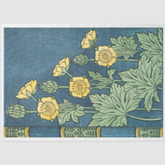 vintage art nouveau buttercup book tissue paper