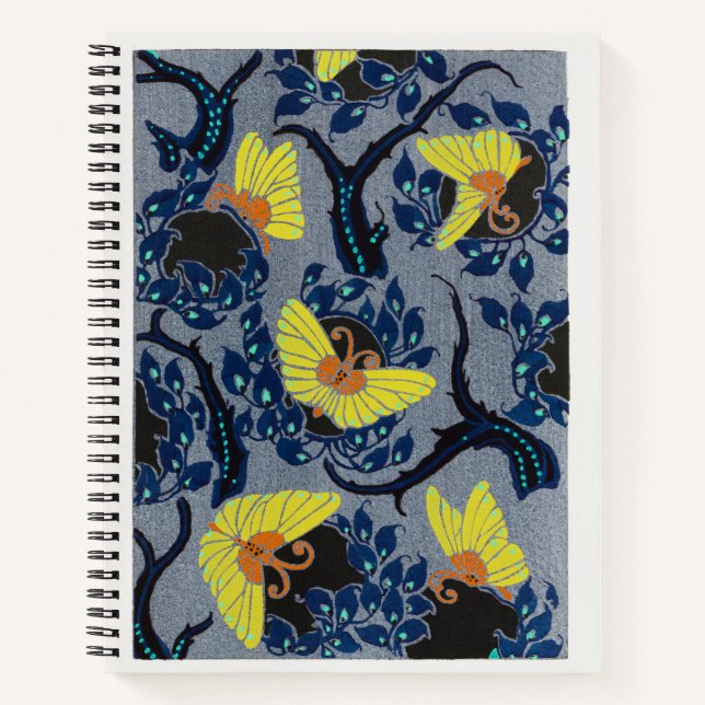 Vintage Art Nouveau Butterfly Notebook (Front)
