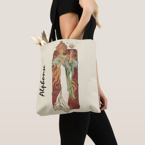 Vintage Art Nouveau by Mucha Champagne Party Tote Bag