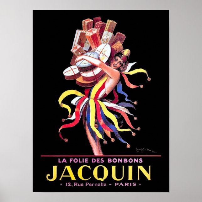 Vintage Art Nouveau Candy by Cappiello Poster (Front)