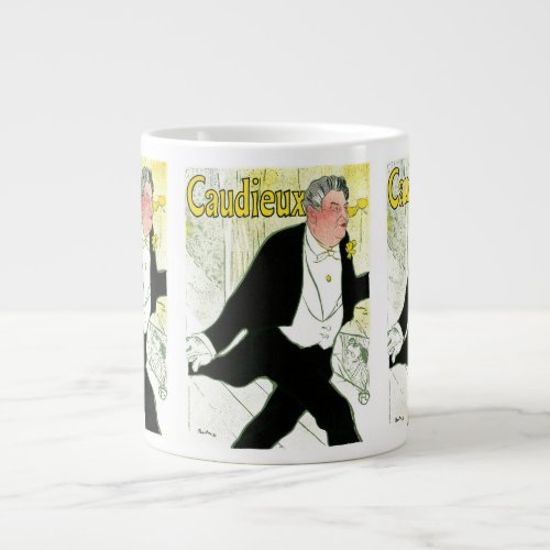 Vintage Art Nouveau, Caudieux by Toulouse Lautrec Giant Coffee Mug