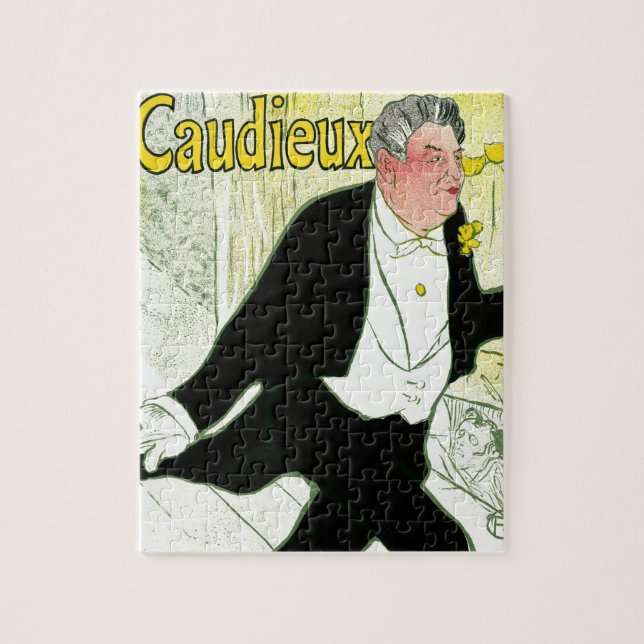 Vintage Art Nouveau, Caudieux by Toulouse Lautrec Jigsaw Puzzle (Vertical)