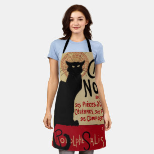 Vintage Art Nouveau, Ce Soir Chat Noir Black Cat Apron