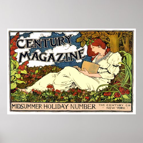 Vintage Art Nouveau Century Magazine Poster