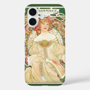 Vintage Art Nouveau, Champenois by Alphonse Mucha iPhone 16 Case