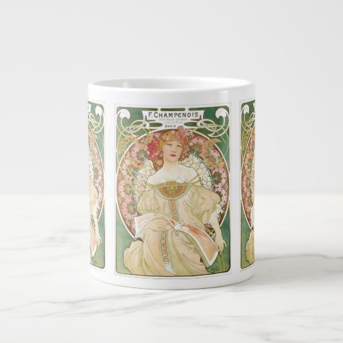 Vintage Art Nouveau, Champenois by Alphonse Mucha Giant Coffee Mug