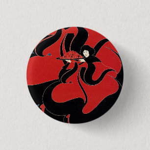 Vintage Art Nouveau Chap Book Thanksgiving Pinback Button